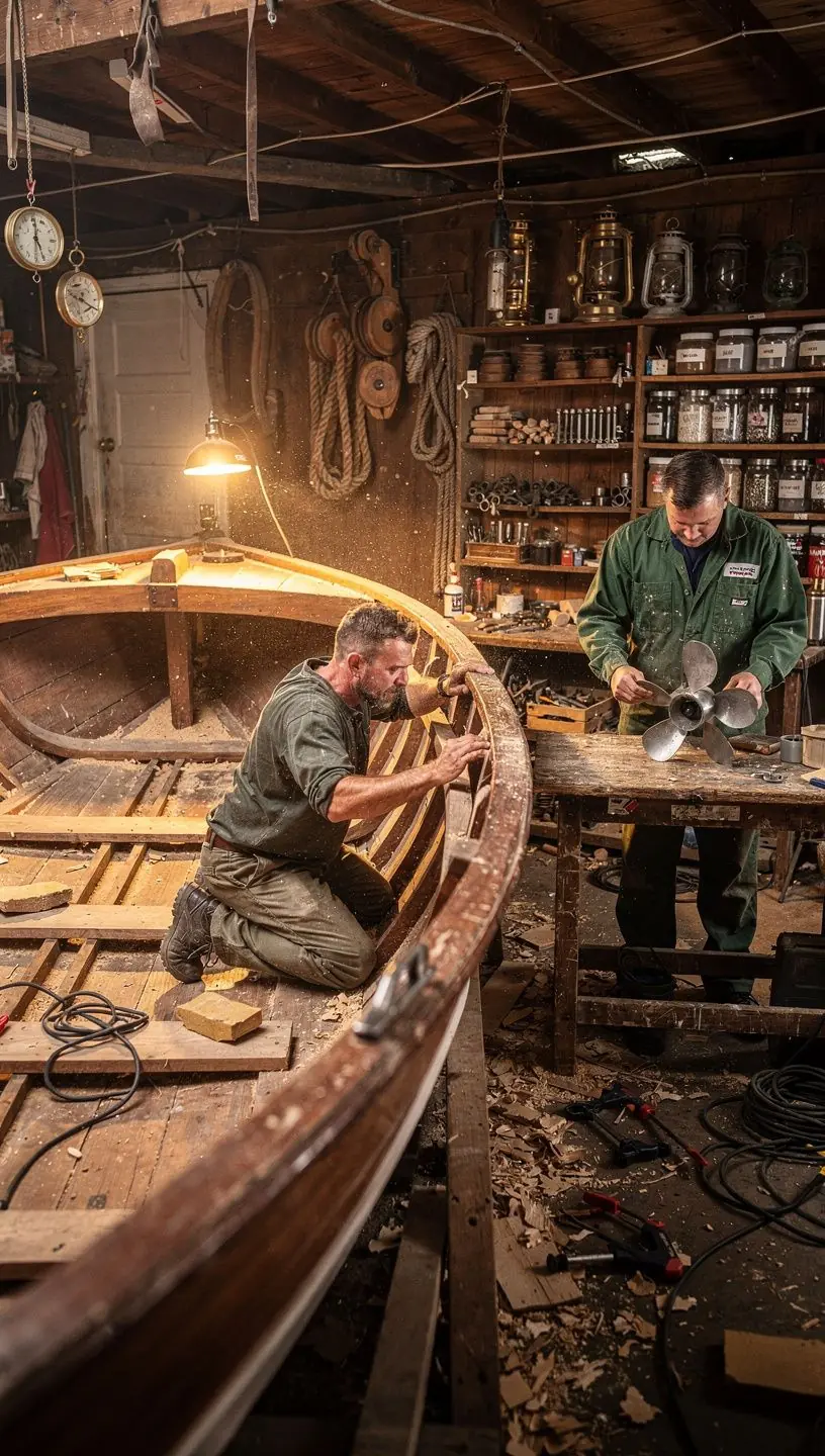Interjera atjaunošana, lai uzlabotu laivas izskatu un komfortu.